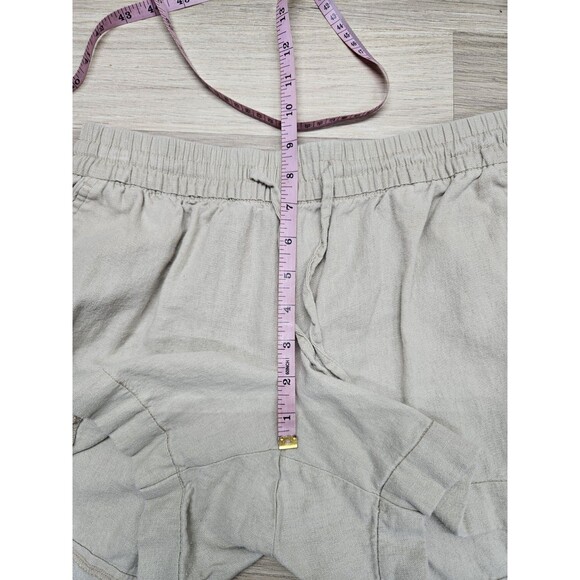 Old Navy Womens Linen Shorts Size Small Tan Khaki Pull-on - Picture 3 of 7